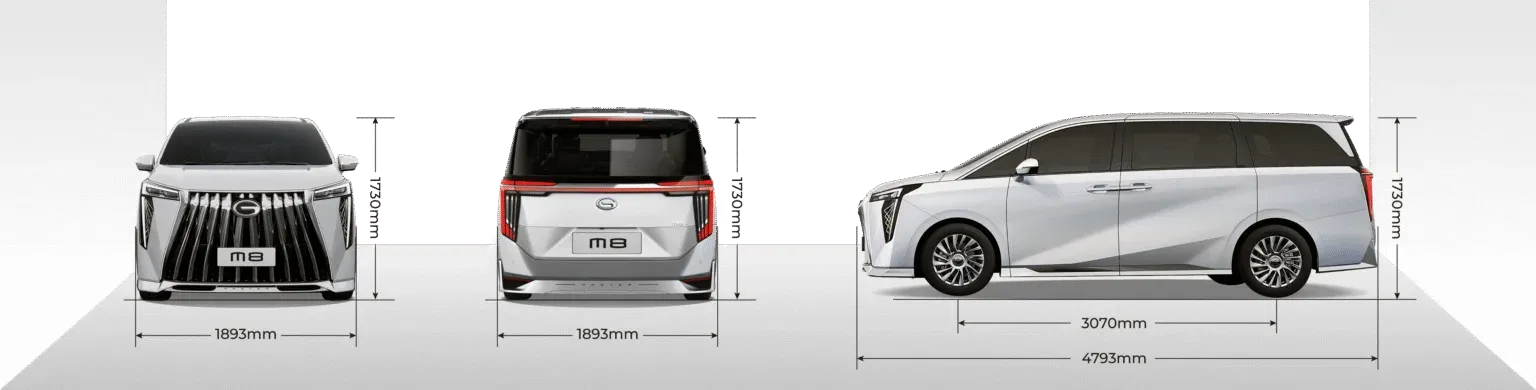 GAC M8 dimensions